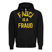 Black fauci is a fraud Zipper Hoodie - artisFamous