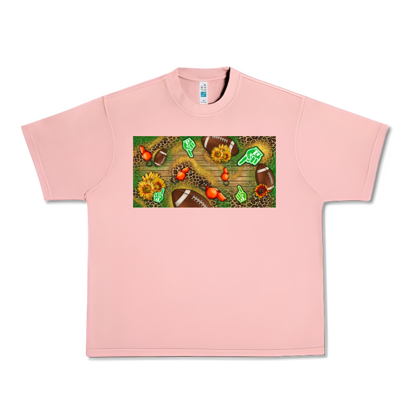Western Sunflower And American Football License  Plate Urban Heavy Tee by BundleAndBundleShop | Teevron
