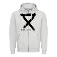 Dove Grey circa survive Zipper Hoodie - artisFamous