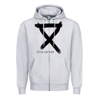 Heather Grey circa survive Zipper Hoodie - artisFamous