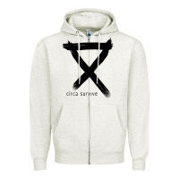 Oatmeal Heather circa survive Zipper Hoodie - artisFamous
