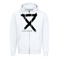 White circa survive Zipper Hoodie - artisFamous