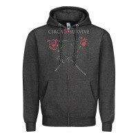 Charcoal Heather circa survive Zipper Hoodie - artisFamous