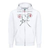 White circa survive Zipper Hoodie - artisFamous
