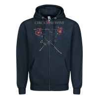 Navy circa survive Zipper Hoodie - artisFamous