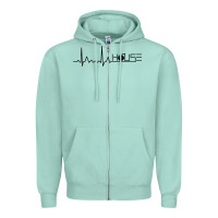 Seafoam house music heartbeat Zipper Hoodie - artisFamous
