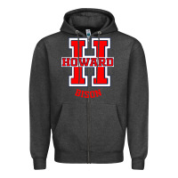 Charcoal Heather howard 1867 university Zipper Hoodie - artisFamous