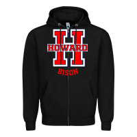 Black howard 1867 university Zipper Hoodie - artisFamous