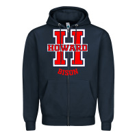 Navy howard 1867 university Zipper Hoodie - artisFamous