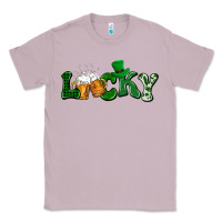 Lilac Lucky with beer St. Patricks day Classic Tee - HowdyJamesFarm