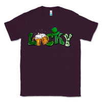 Plum Lucky with beer St. Patricks day Classic Tee - HowdyJamesFarm