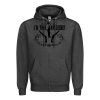 Charcoal Heather i'm your huckleberry Zipper Hoodie - artisFamous