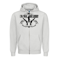 Dove Grey i'm your huckleberry Zipper Hoodie - artisFamous