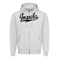 Dove Grey impala Zipper Hoodie - artisFamous