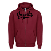Burgundy impala Zipper Hoodie - artisFamous