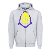 Heather Grey skeletor retro Zipper Hoodie - artisFamous