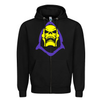 Black skeletor retro Zipper Hoodie - artisFamous