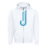White jammys Zipper Hoodie - artisFamous