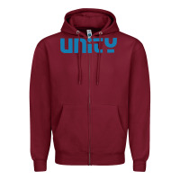 Burgundy unity Zipper Hoodie - artisFamous