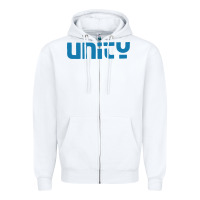 White unity Zipper Hoodie - artisFamous