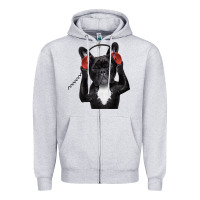 French Bulldog Dj Style Zipper Hoodie | Teevron