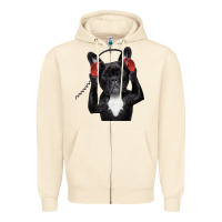 Sandshell french bulldog dj style Zipper Hoodie - artisFamous