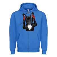 True Royal french bulldog dj style Zipper Hoodie - artisFamous
