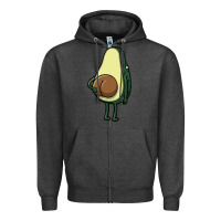 Charcoal Heather funny fruit avocado Zipper Hoodie - artisFamous
