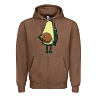 Chestnut funny fruit avocado Zipper Hoodie - artisFamous