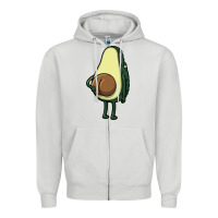 Dove Grey funny fruit avocado Zipper Hoodie - artisFamous