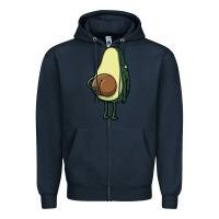 Navy funny fruit avocado Zipper Hoodie - artisFamous