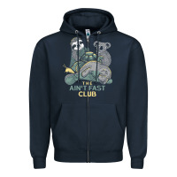Navy the ain't fast club Zipper Hoodie - artisFamous