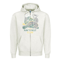 Oatmeal Heather the ain't fast club Zipper Hoodie - artisFamous