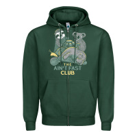 Sports Green the ain't fast club Zipper Hoodie - artisFamous