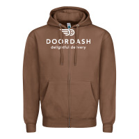 Chestnut doordash Zipper Hoodie - artisFamous