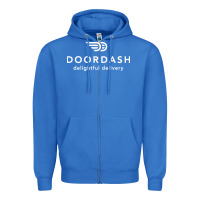 True Royal doordash Zipper Hoodie - artisFamous