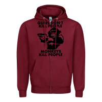 Burgundy guns dont kill people Zipper Hoodie - artisFamous