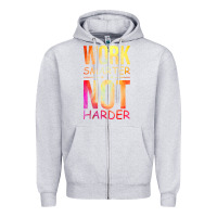 Heather Grey work smarter not harder Zipper Hoodie - artisFamous