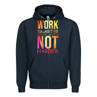 Navy work smarter not harder Zipper Hoodie - artisFamous