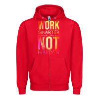 Red work smarter not harder Zipper Hoodie - artisFamous