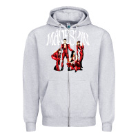 Heather Grey maneskin rock Zipper Hoodie - artisFamous