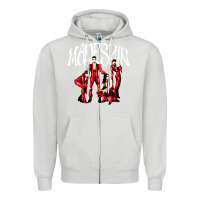 Dove Grey maneskin rock Zipper Hoodie - artisFamous