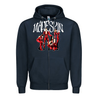 Navy maneskin rock Zipper Hoodie - artisFamous