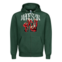 Sports Green maneskin rock Zipper Hoodie - artisFamous