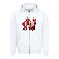 White maneskin rock Zipper Hoodie - artisFamous