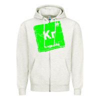 Oatmeal Heather kr kryptonite Zipper Hoodie - artisFamous