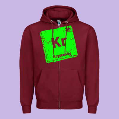 Kr Kryptonite Zipper Hoodie Designed By Artisfamous
