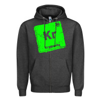 Charcoal Heather kr kryptonite Zipper Hoodie - artisFamous
