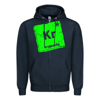 Navy kr kryptonite Zipper Hoodie - artisFamous