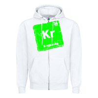 White kr kryptonite Zipper Hoodie - artisFamous